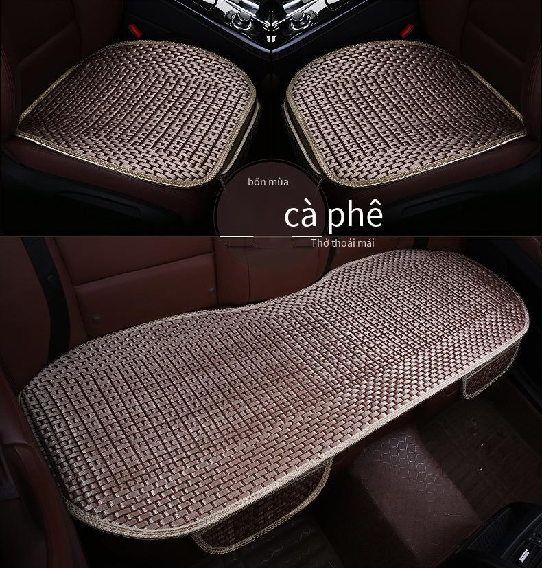 Bộ ba món đệm ô tô phong cách mới nhất bốn mùa phổ thông không có tựa lưng Bộ ba món không ràng buộc đệm ghế chống trượt một mảnh - dệt bằng máy