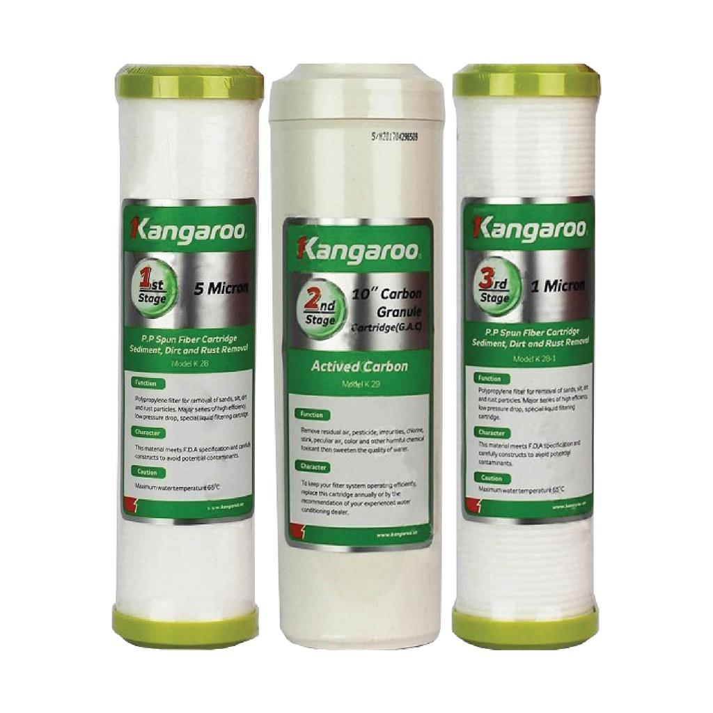 Combo 2 bộ lọc thô 123 + 2 lõi số 1 cho máy Kangaroo hàng chính hãng