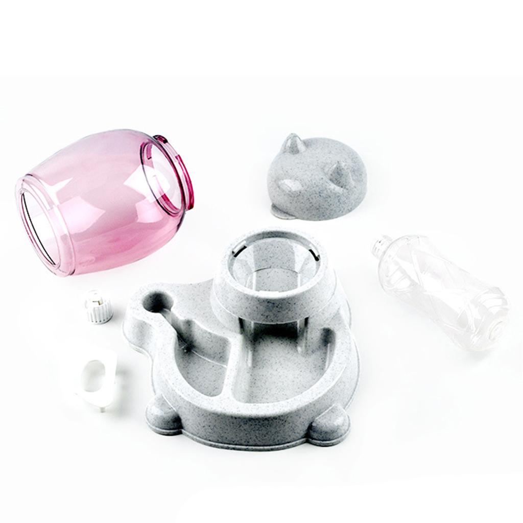 Cat Self Feeder and Waterer Drinking Water/Automatic Feeding Bowls Green