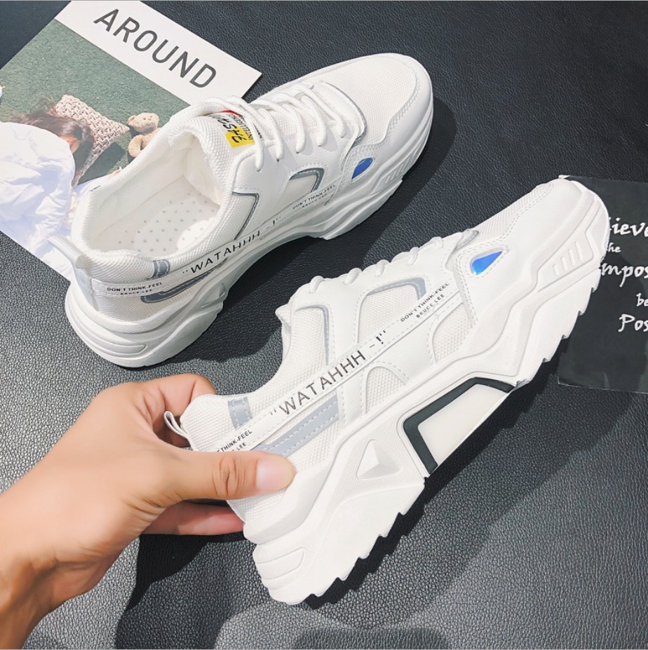 Giày nam, giày sneaker thể thao phản quang tăng chiều cao hot trend QA346