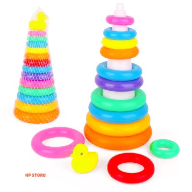 Bộ Vịt Tháp Xếp 13 Tầng Cầu Vồng Size Đại Phát Triển Trí Tuệ Biết Màu Sắc, Khéo Léo Đồ Chơi Bé Trai, Gái