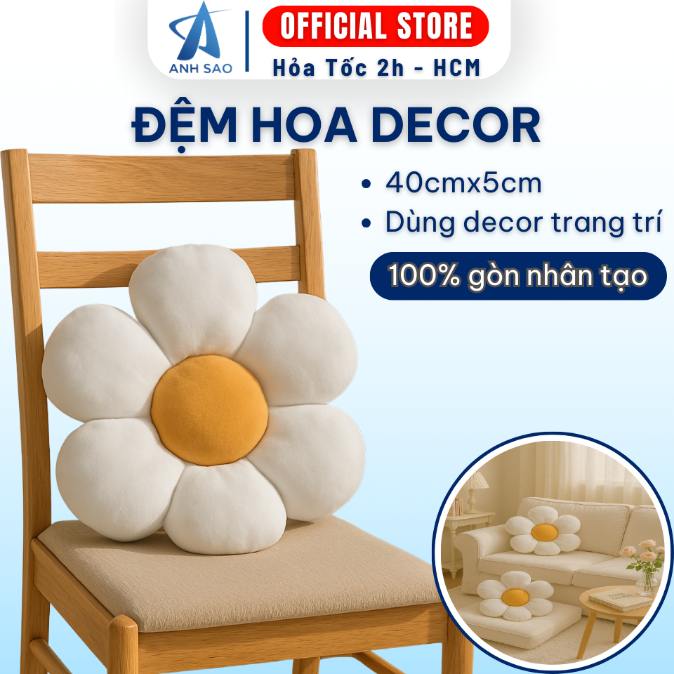 Đệm Lót Ghế Bông Hoa Màu Ánh Sao Gối Ngồi Êm Ái Dày Mềm Đệm Ngồi Bệt Lót Ngồi Sofa Trang Trí Tựa Lưng Văn Phòng