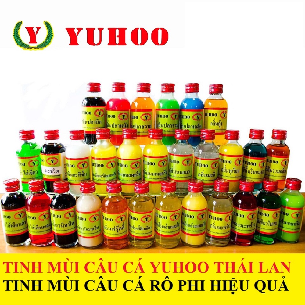 COMBO 2 chai tinh mùi câu cá rô phi thái lan Yuhoo cực nhạy, mồi thuốc câu cá rô phi hiệu quả, thính dụ cá phi ao hồ sông suối tự nhiên (thể tích 58ml/chai