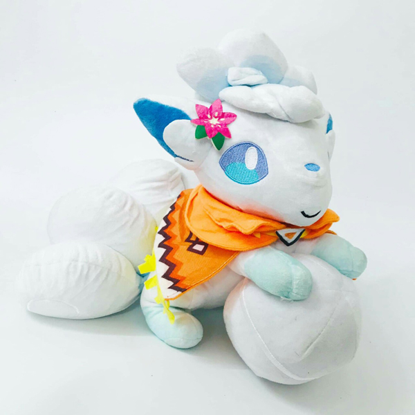 Gấu Bông Pokemon Vulpix - Cáo Trắng 6 Đuôi Mặc Áo Choàng (30 Cm) Gb182 (Tặng 1 Móc Khóa Dây Da Pu Đính Đá Lấp Lánh)