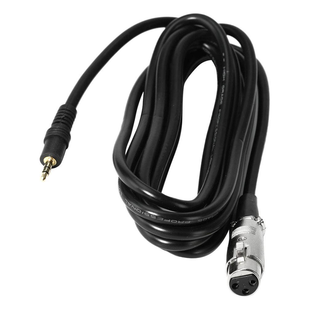 XLR Female to 3.5mm TRS Male Cable - 0.5m Microphone Wire