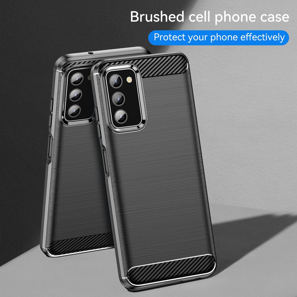Ốp lưng dành cho Samsung A03S ốp silicone mềm Carbone phay xước chống sốc chống vân tay