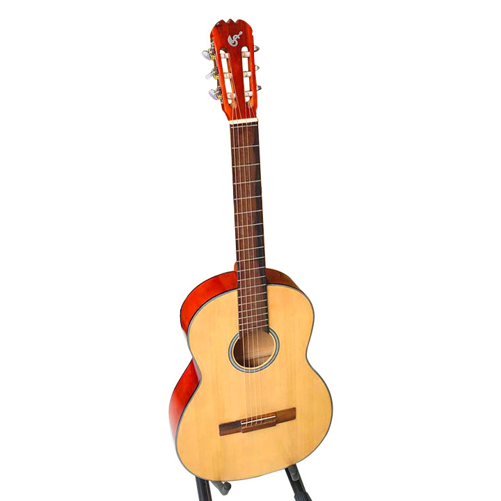 Đàn guitar classic SV-C1 mặt gỗ thông có ty chống cong- Dáng tròn số 8 - Đặt hàng tặng 7 phụ kiện - Bảo hành 12 tháng