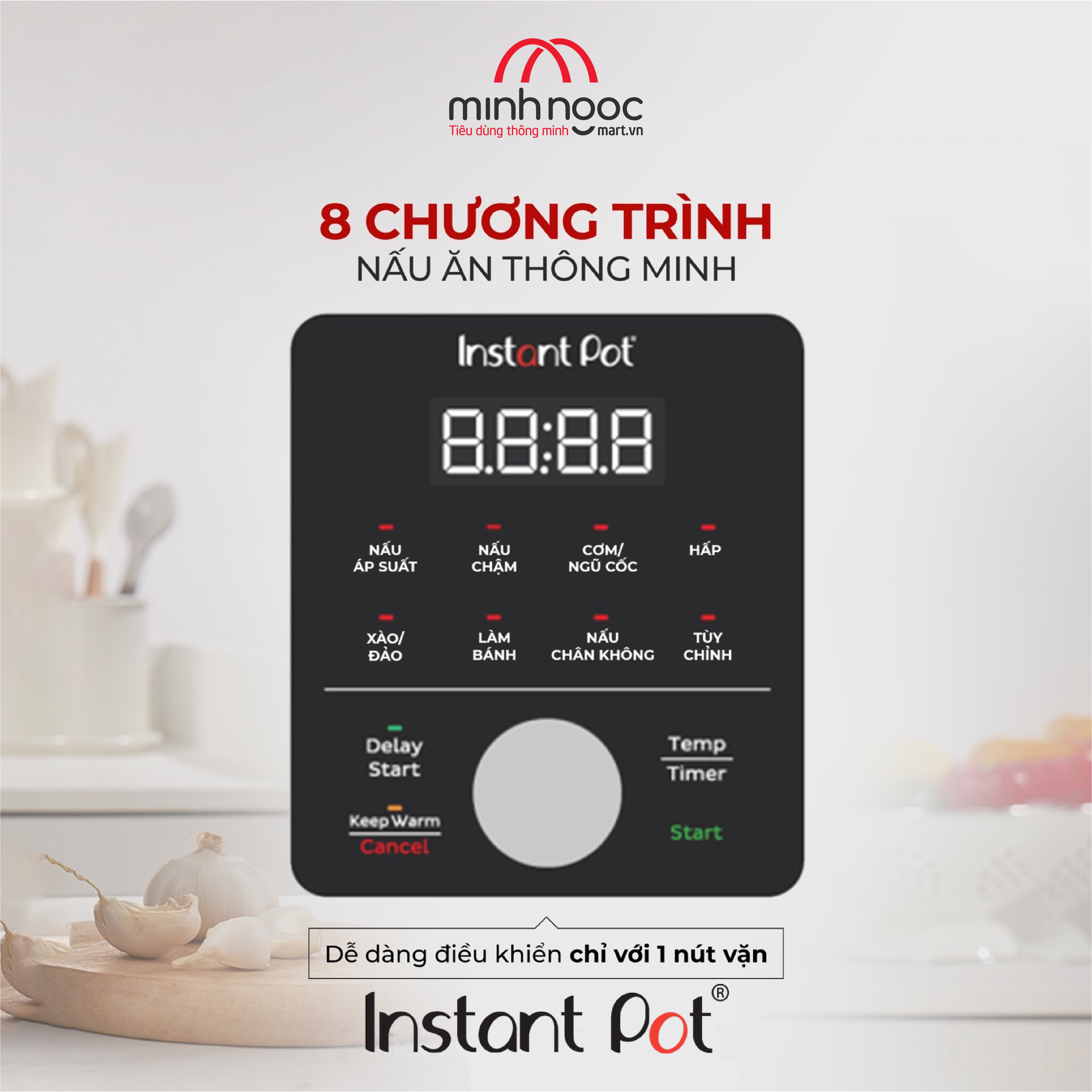 [Hàng chính hãng] [COMBO 2] Nồi Áp Suất Điện Đa Năng Instant Pot Essential dung tích 5.7 lít. 9 chức năng trong 1(9 in 1) & Nồi chiên không dầu Instant Vortex dung tích 5.7 lít. 4 chức năng trong 1(4 in1)