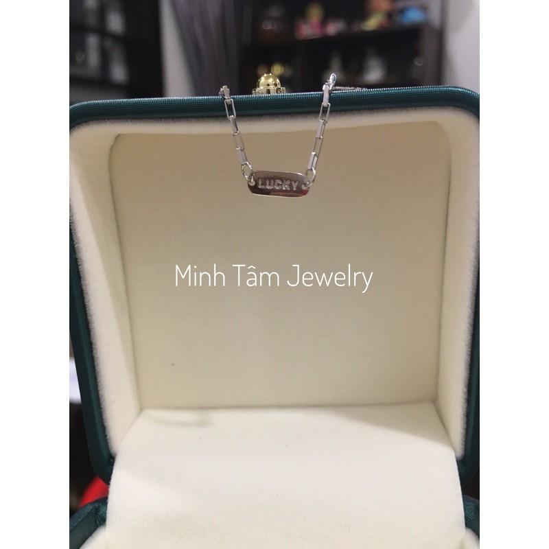 Lắc tay bạc 925 Lucky,Lắc tay khắc Lucky may mắn bạc 925-Minh Tâm Jewelry