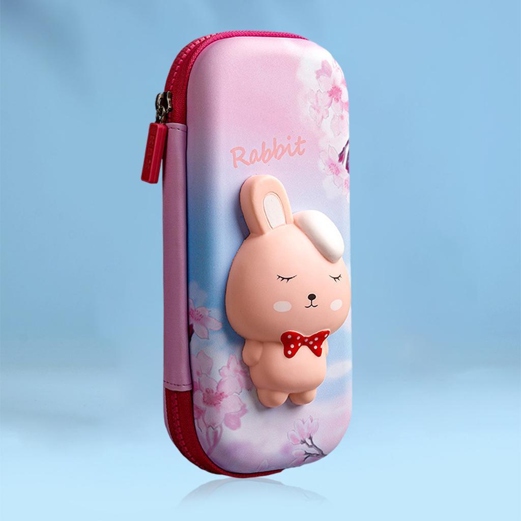 3D Decompression Pencil Case Large Capacity for School  Pink