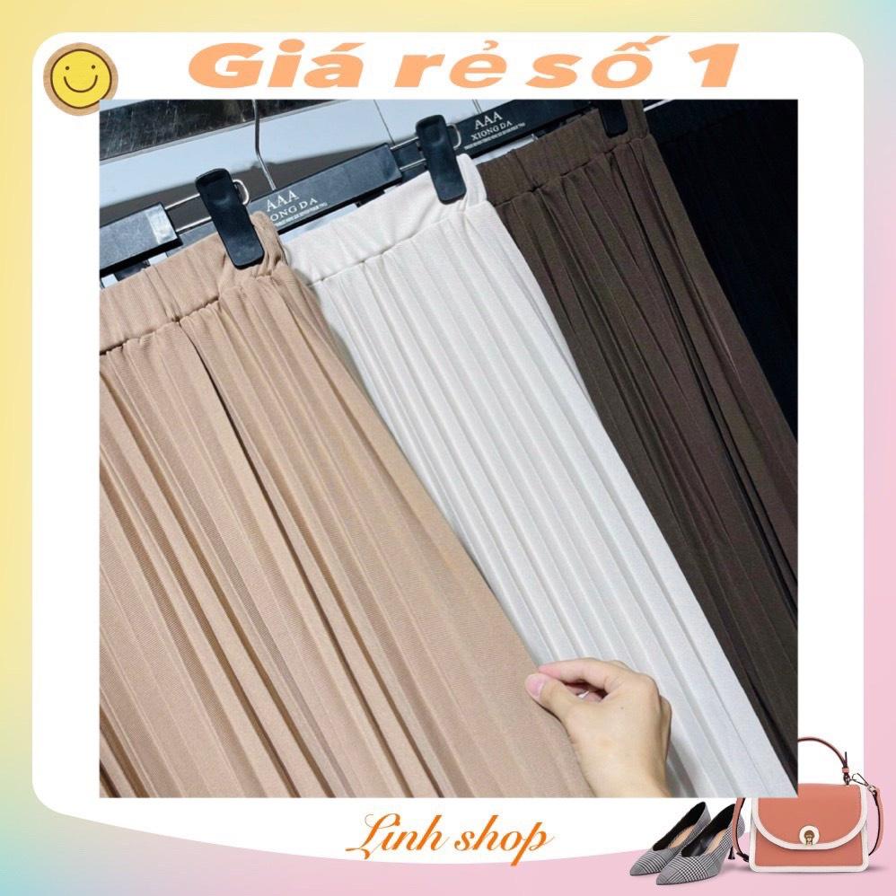 Chân váy️ Hottrend️ xếp ly dáng dài, hàng QCCC, rất dễ phối đồ