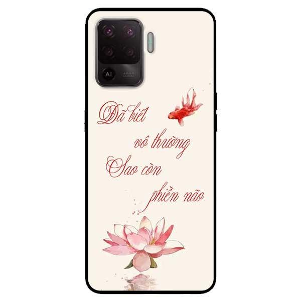 Ốp lưng dành cho Oppo A54 - A74 - A94 - mẫu Sen Hồng Và Cá