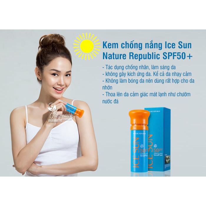 Kem Chống Nắng Ice Sun Nature Republic California Aloe SPF50+ PA+++