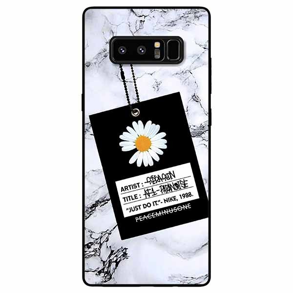 Ốp lưng in cho Samsung Note 8 Mẫu Cúc Nền Đá