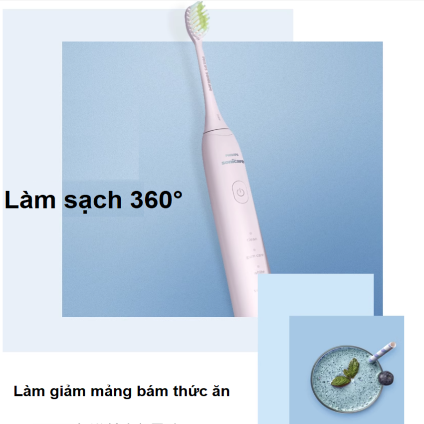 Bàn chải đánh răng điện, tích hợp 5 chế độ làm sạch Series 3200 Thương hiệu Hà Lan cao cấp Philips Sonicare HX2471 - HÀNG NHẬP KHẨU