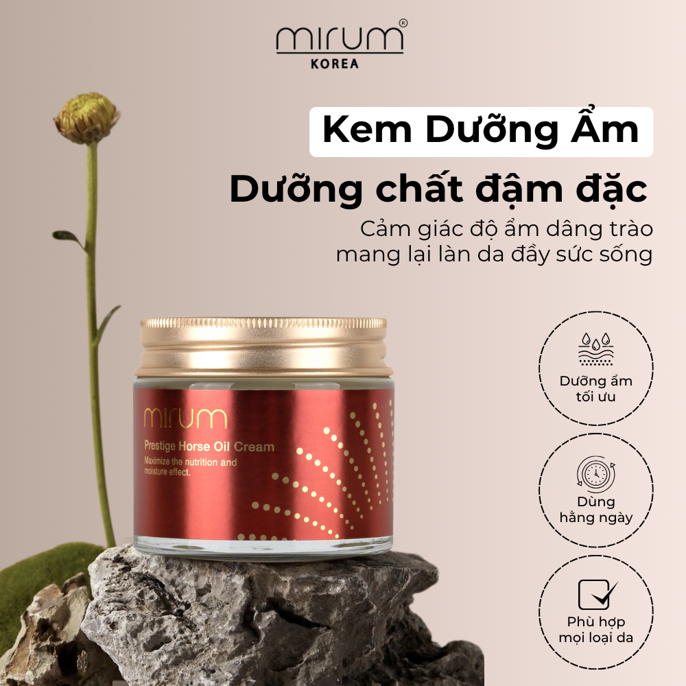 Kem dầu ngựa Mirum 70ml - Kem chống lão hóa, trắng da và giữ ẩm Mirum