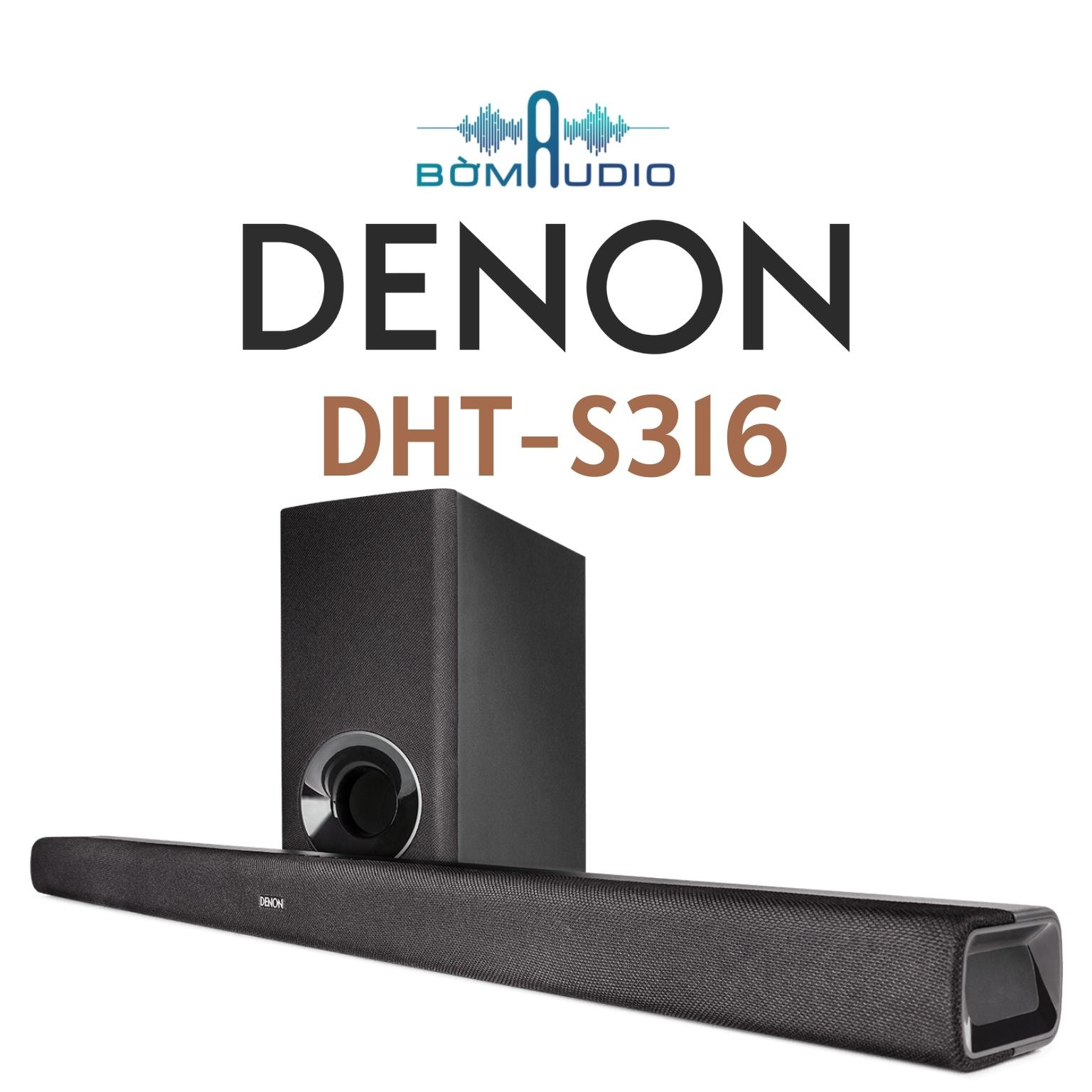 DENON DHT-S316 | Hệ Thống Loa Soundbar 2.1 - Công Suất 80W - Rạp Chiếu Thu Nhỏ Đỉnh Cao - Chất Âm Sống Động Từng Phút | Hàng Chính Hãng _ Mới 100%