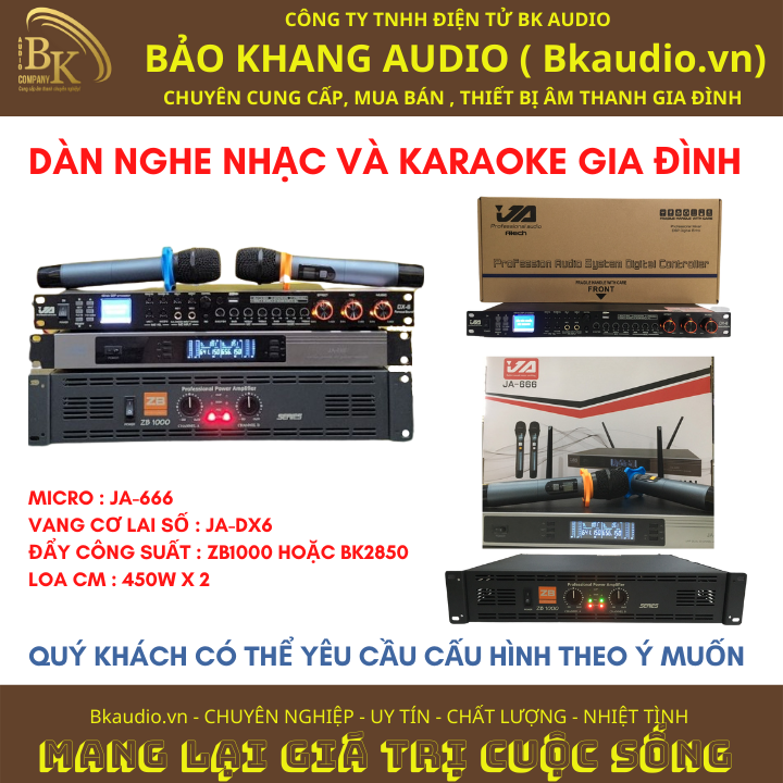 Dàn nghe nhạc và karaoke gia đình. Sản phẩm combo. Msp : SPCB-10