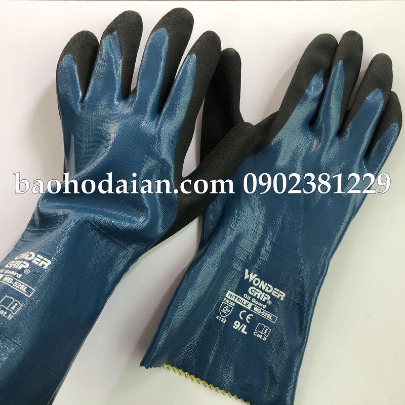 Găng tay chống dầu Takumi Wonder Grip WG-528L phủ nitrile