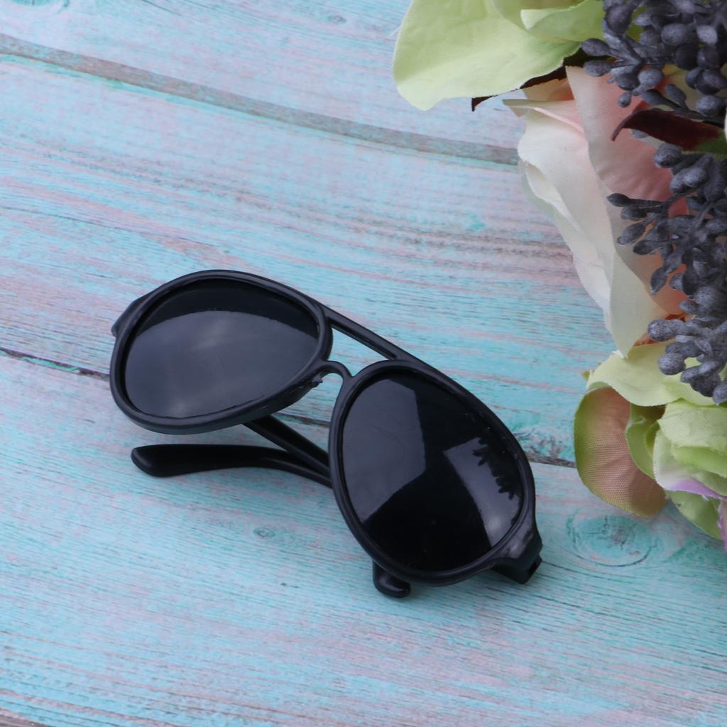 Doll's Sunglasses for 10 inch Doll Oval Eyewear Glasses For Mellchan Doll Outfit Accs Black