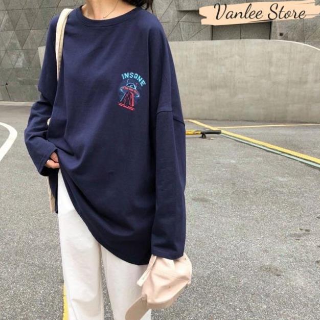 Áo sweater nam nư in chữ INSANE tàu vũ trụ from rộng dáng suông