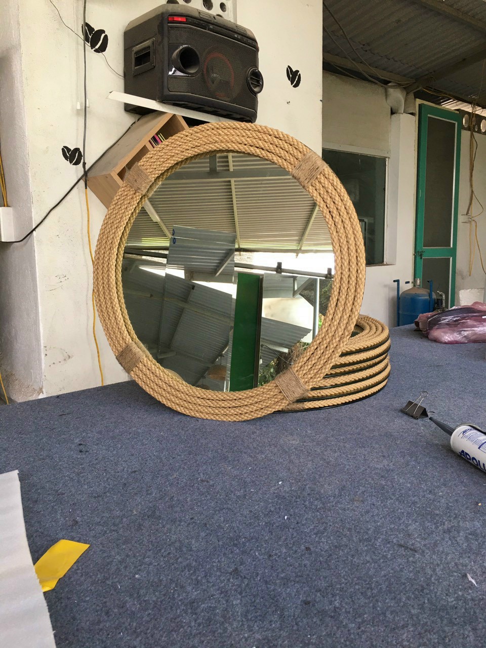 Gương Tròn Viền Dây Thừng 60cm