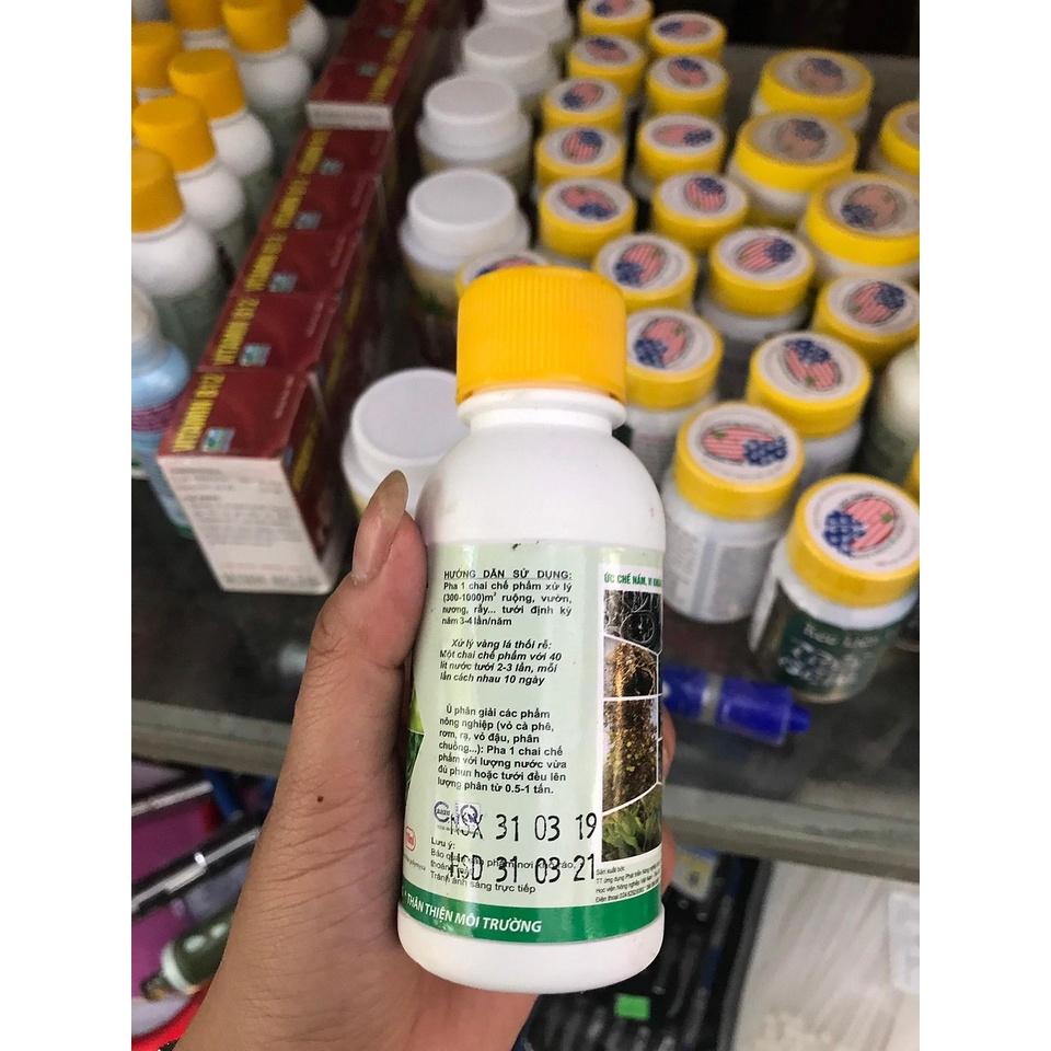 CHẾ PHẨM TRICHODERMA BACILLUS CAHI DẠNG NƯỚC 100ml , ỨC CHẾ NÂM, KHẮC TINH CỦA NẤM BỆNH , VÀNG LÁ THỐI RỄ