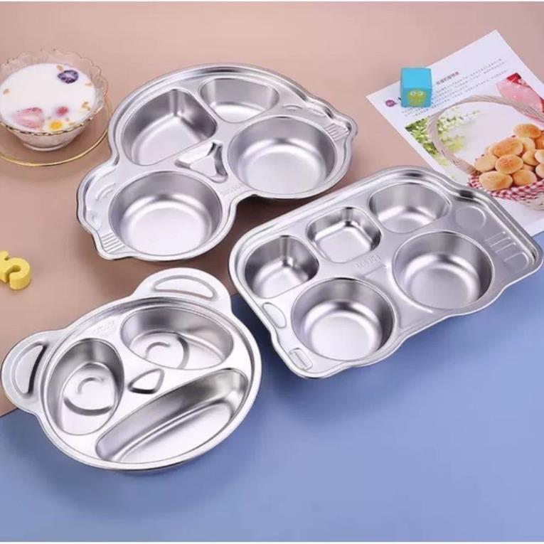 Khay cơm,khay ăn dặm cho các bé inox 304 cao cấp 100%