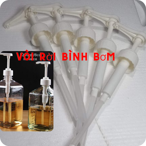 Vòi bình bơm nhựa 1600ml - bình bơm thủy tinh 1100ml