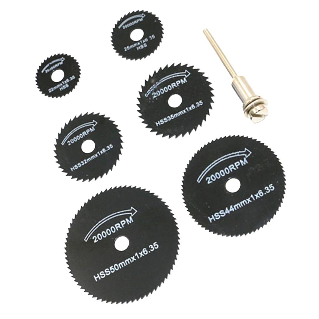 7 Pieces HSS Circular Saw Cutting Disc Cut Off Wheels for Rotary Tool Black