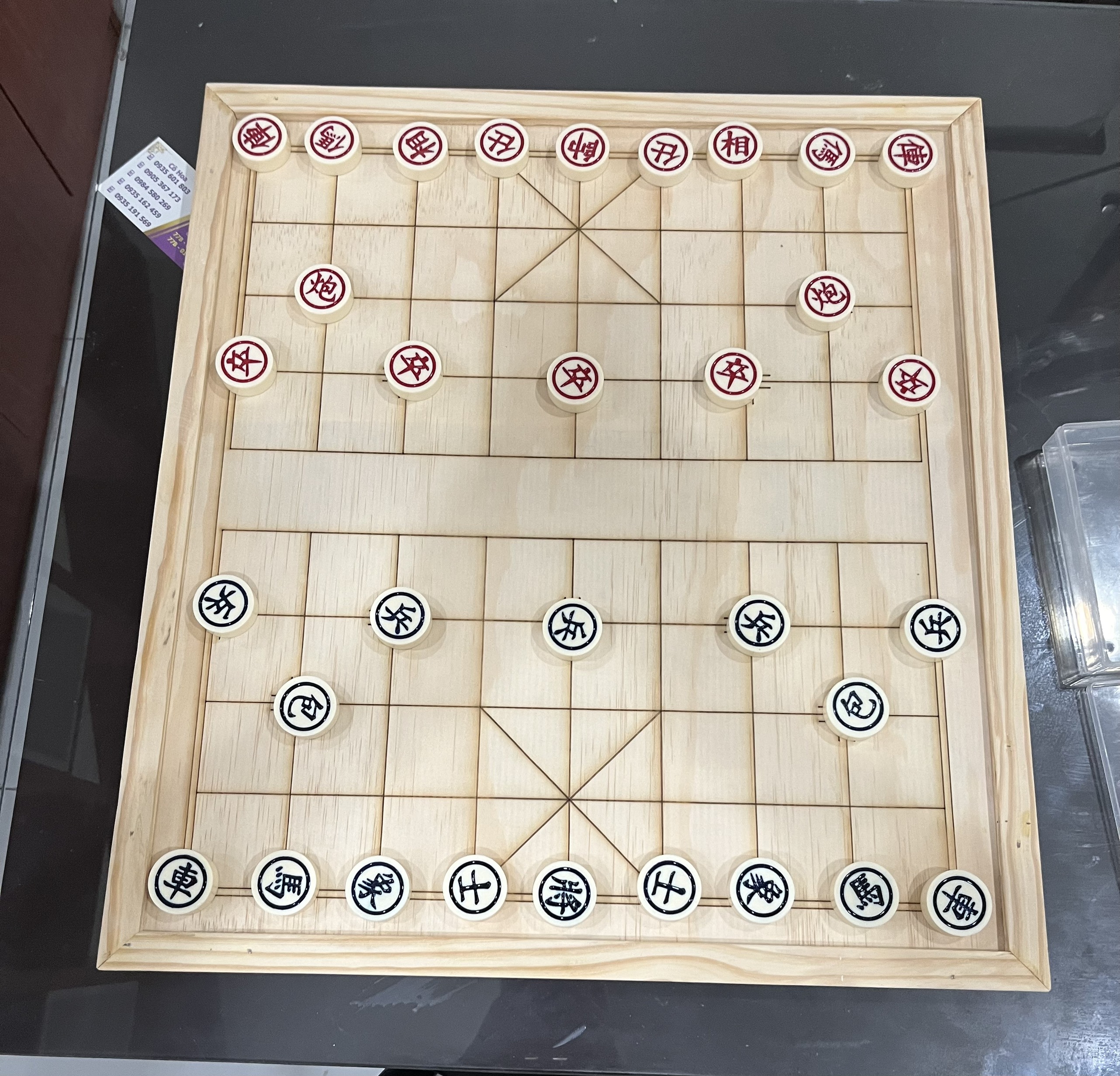 Bàn Cờ Tướng Gỗ Vân không gấp