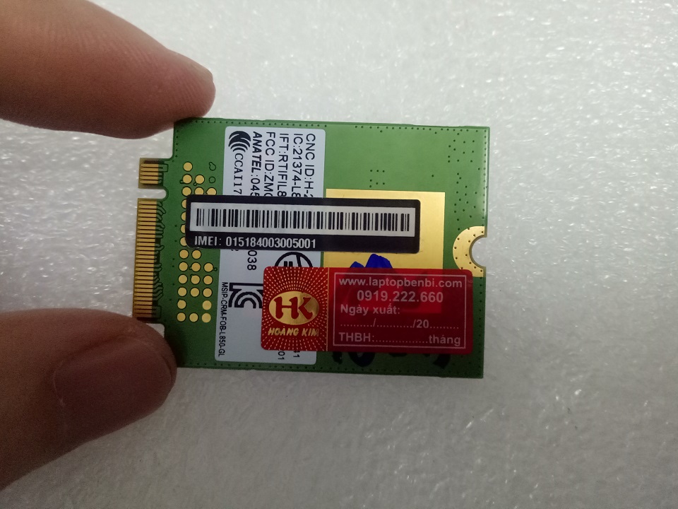 Card WWAN 4G Fibocom L850-GL dùng cho Laptop lenovo thinkad X280,T480,T480s,T580,P52, P52s - Hàng chính hãng