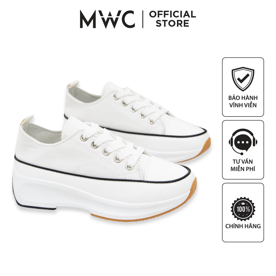 Giày Thể Thao Nữ thời trang MWC giày sneaker đế cao cá tính siêu HOT NUTT- 0575