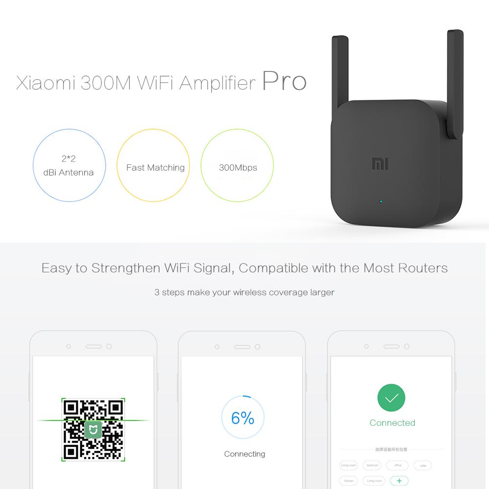 Thiết Bị Kích Sóng Xiaomi Wifi Repeater Pro 300Mbps 2.4G Với 2 Ăng Ten Phát Sóng Xa Hơn Khỏe Hơn Bộ Kích Sóng Wifi Xiaomi Pro