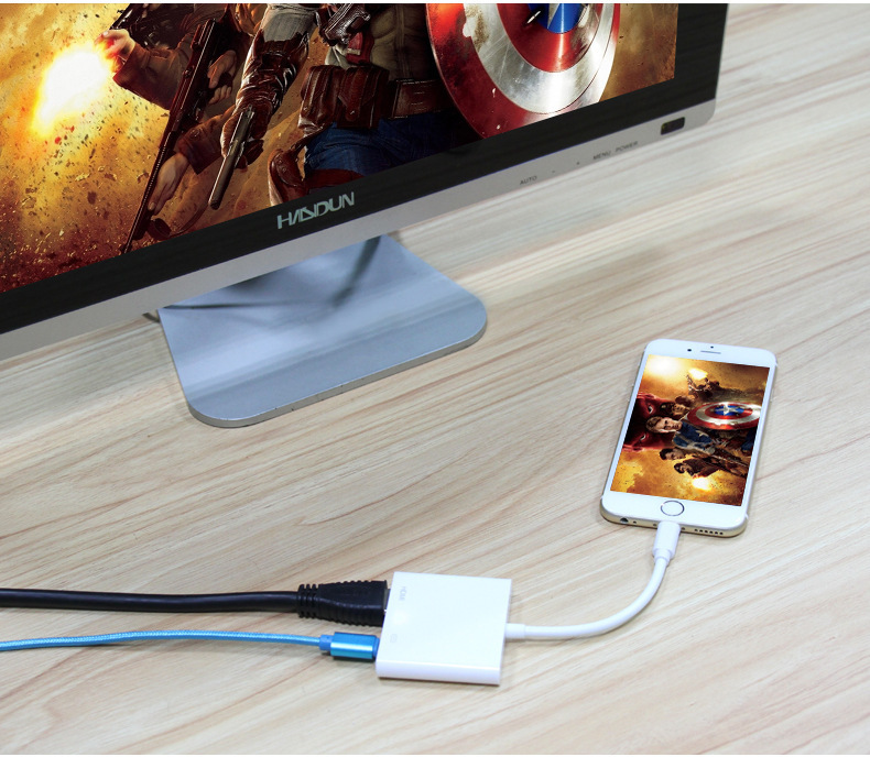 Cáp chuyển đổi Lightning sang HDMI Full HD1080P PCM-1600 - Hàng Nhập Khẩu