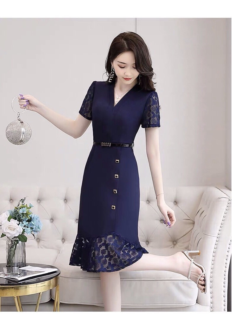ĐẦM ÔM PHỐI REN ĐUÔI CÁ - DT1338-150