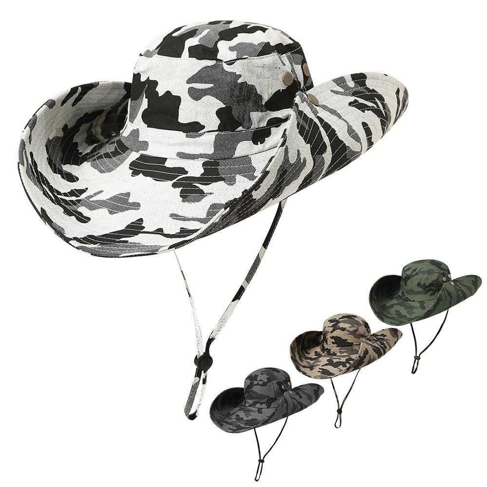 Mũ Boonie Camo Vành Rộng Để Săn Bắn Câu Cá Ngoài Trời Nắng