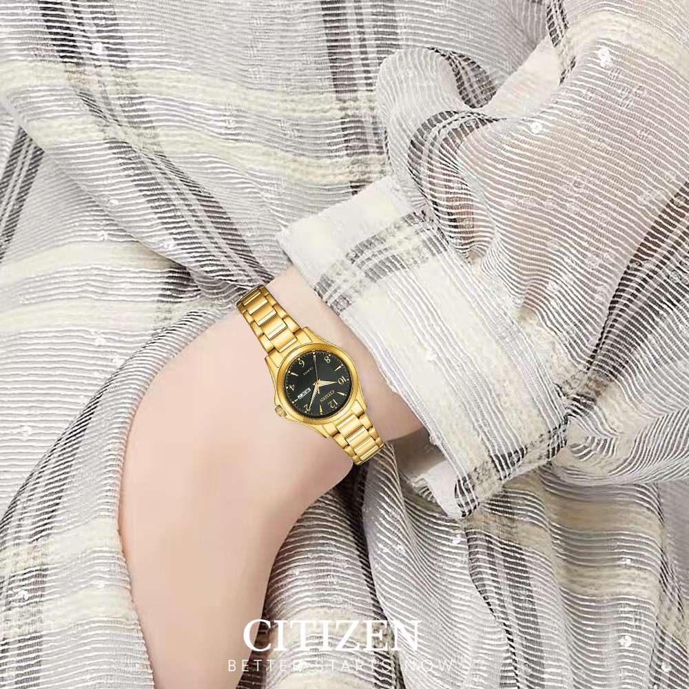 Đồng Hồ Nữ Citizen Pin-Quartz Dây Thép Không Gỉ EQ0612-58E - Mặt Đen (27.5mm)
