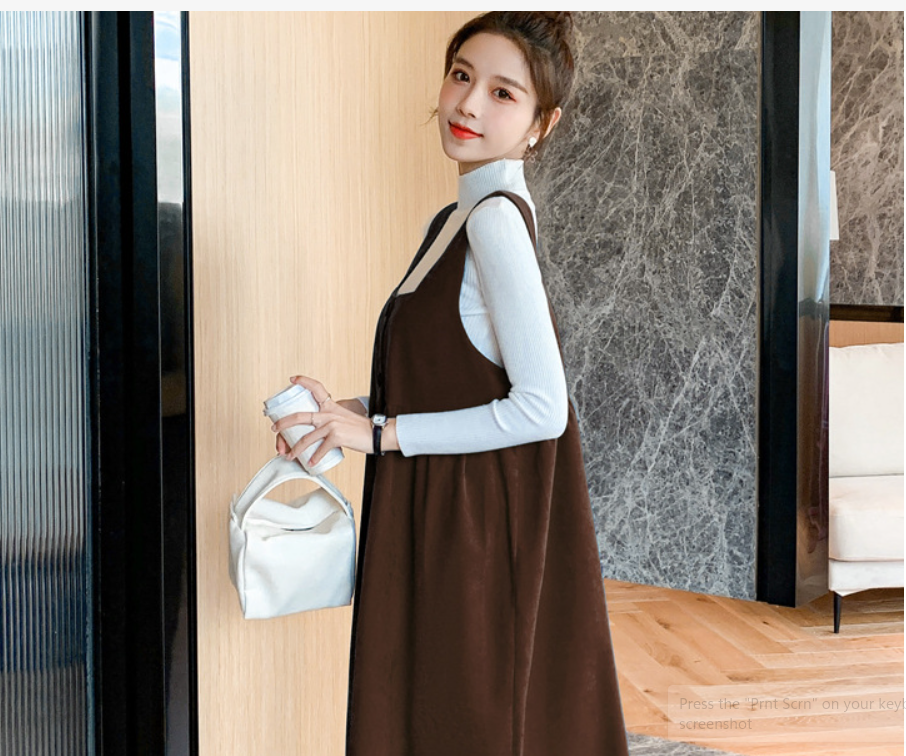 ĐẦM BẦU  VÁY BẦU CÔNG SỞ  YẾM THỜI TRANG SOCOLA MẶC ĐƯƠC 2 MĂT TRƯỚC SAU không kèm áo  thun