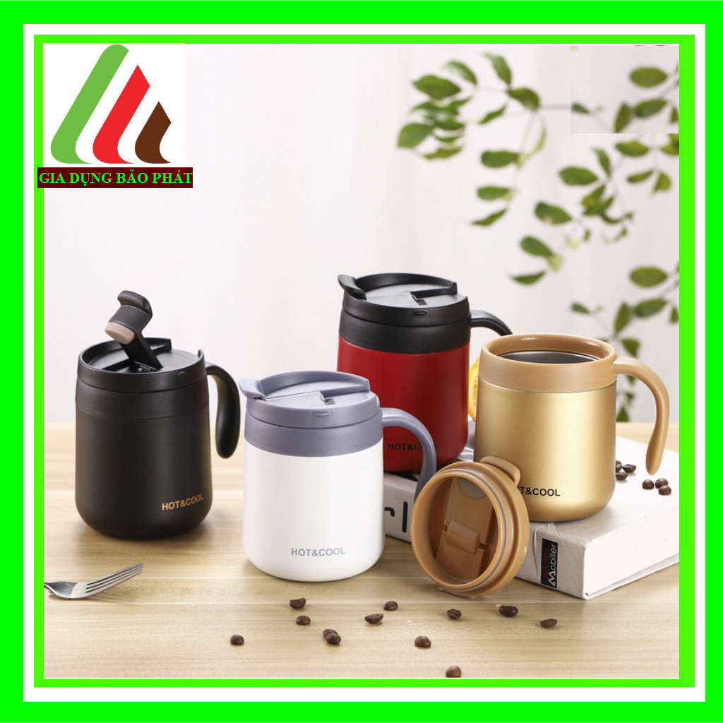 Ca giữ nhiệt inox sus 304 cao cấp hot&cool giữ nhiệt nóng lạnh trà cà phê nước ép 300ml 500ml