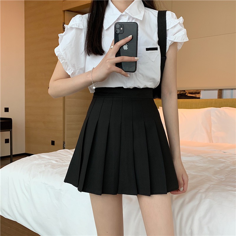 Chân váy xếp ly Tennis Skirt Chữ A Dáng Ngắn