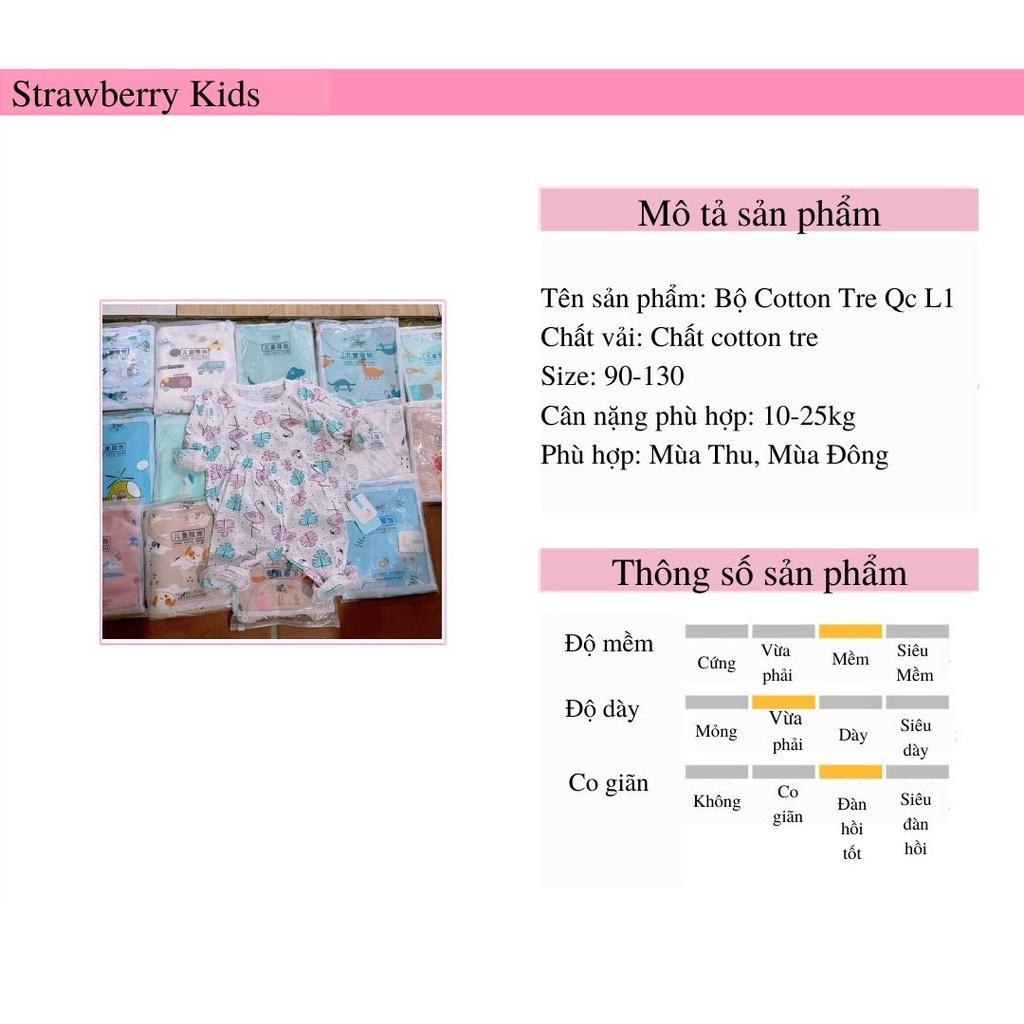 Bộ Dài Tay Cho Bé Gái Từ 10-25kg Cotton Tre Quảng Châu Loại 1