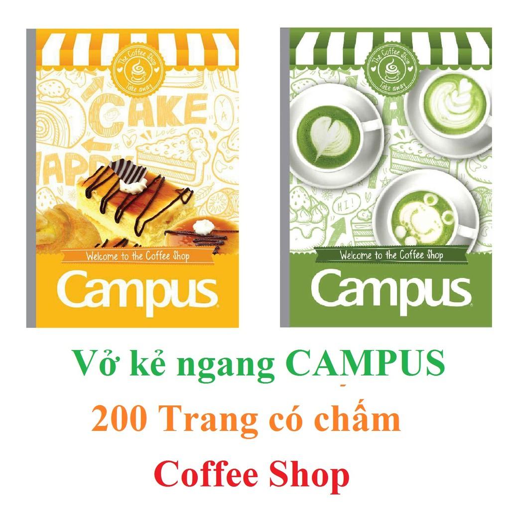 Vở Kẻ Ngang Có Chấm CAMPUS 200 Trang Coffee Shop