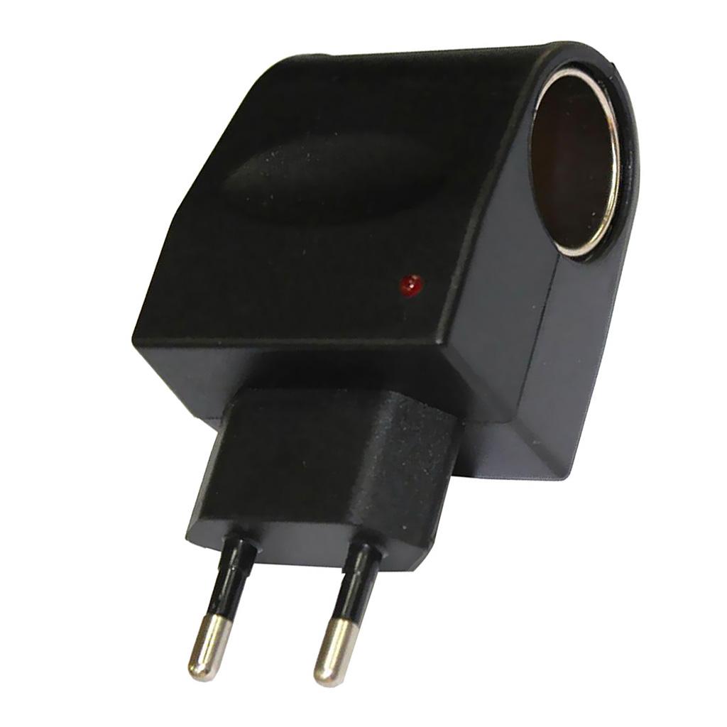 2xEU Plug 110V-220V AC Power to 12V DC Car Cigarette Lighter Converter Adapter