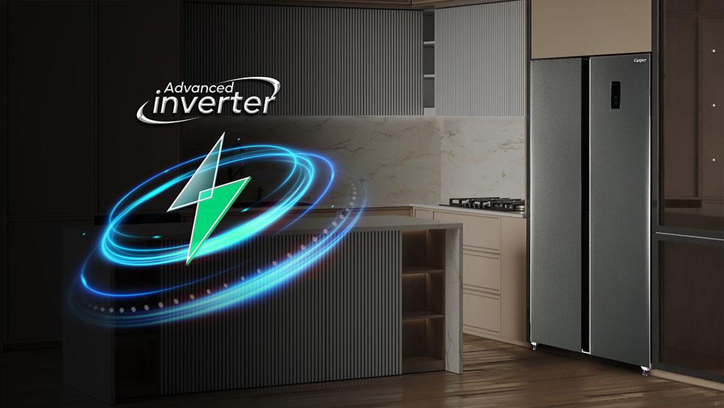 Tủ lạnh Casper Inverter 458 lít RS-460PG - Hàng chính hãng