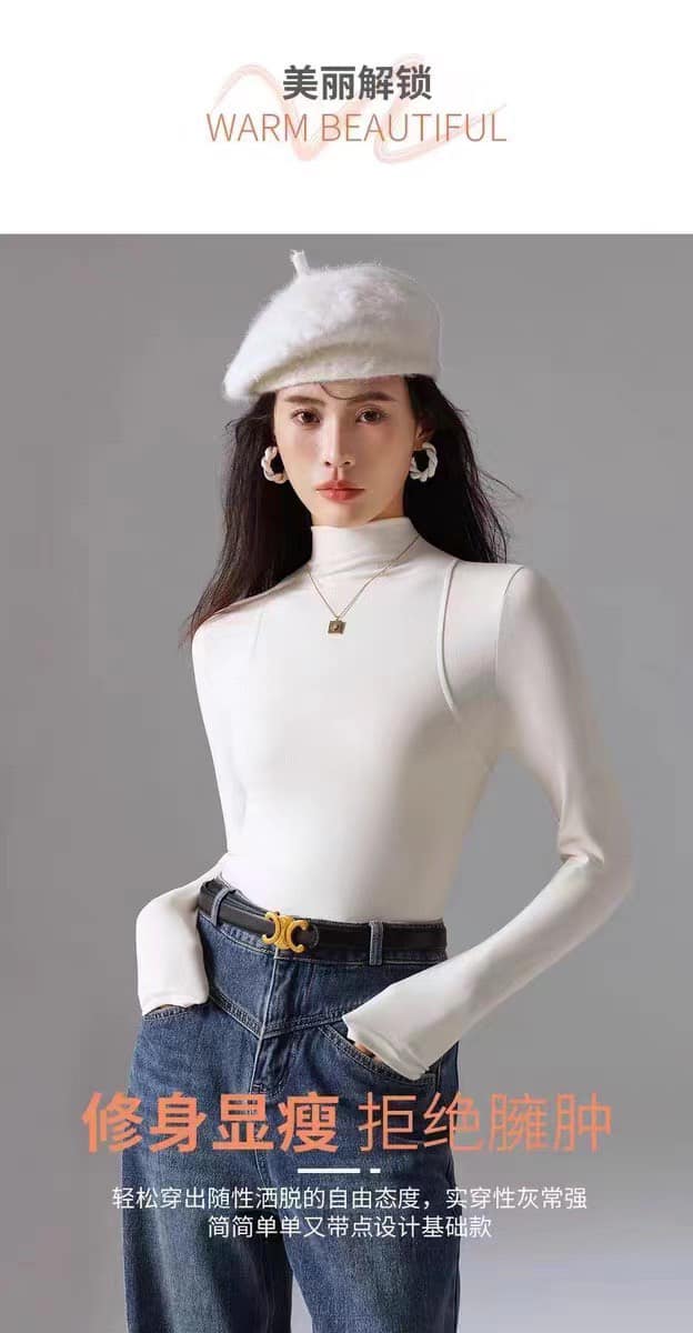 Áo thun giữ nhiệt cổ 3 phân gân V hàn quốc siêu xinh