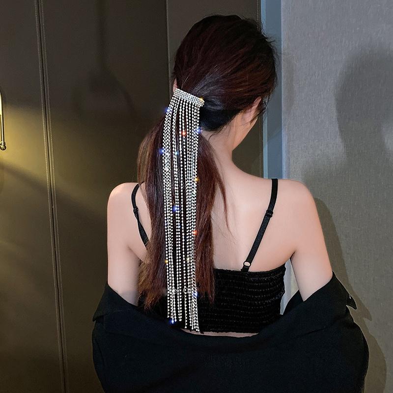 Diamond Tassel Hair Clip Rhinestone Fashion Ponytail Clip Hair Accessories