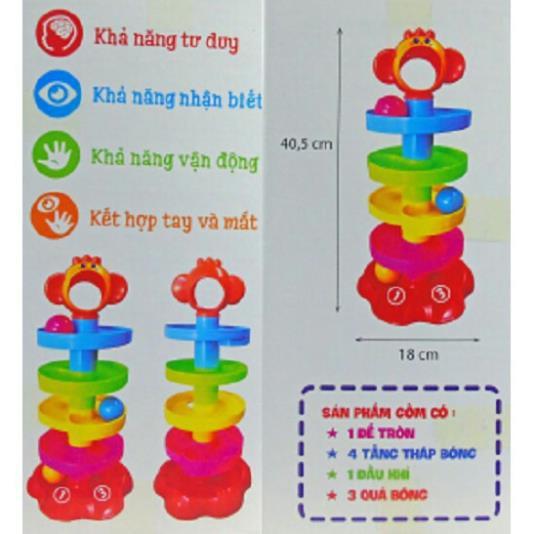 THẢ BÓNG BÉ YÊU - THÁP BÓNG LĂN Đồ chơi khám phá chuyển động