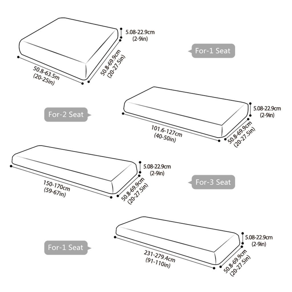 PU-Leather Stretch Sofa Seat Cushion Cover Slipcover Protector 1 Seater