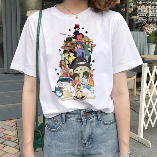 Áo thun tay ngắn in hình Studio Ghibli Femme